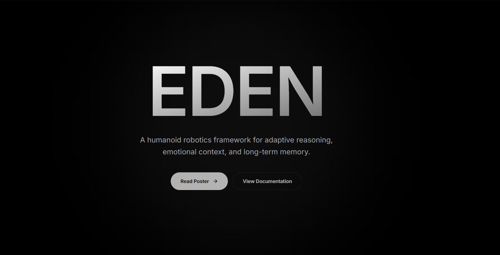 Eden robotics framework for adaptive reasoning and memory